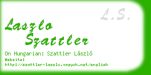 laszlo szattler business card